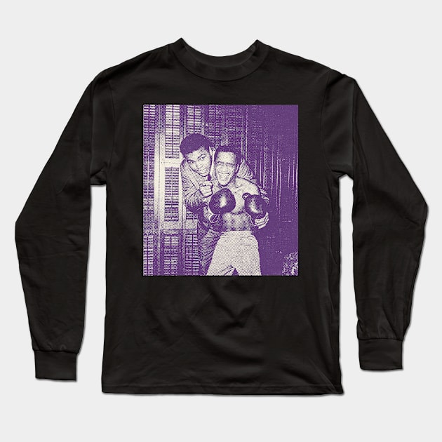 muhammad ali-halftone Long Sleeve T-Shirt by Ecsa